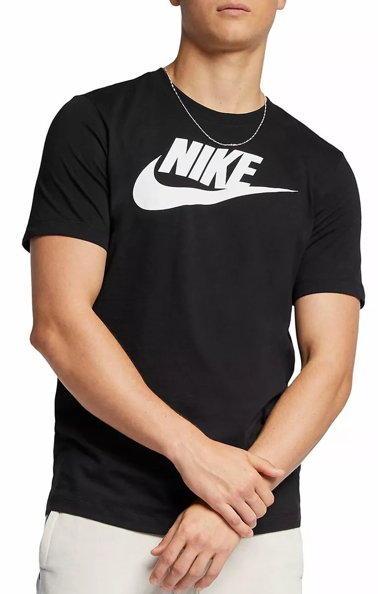  Nike Men Futura Sportswear Logo T-Shirt (Small, Black