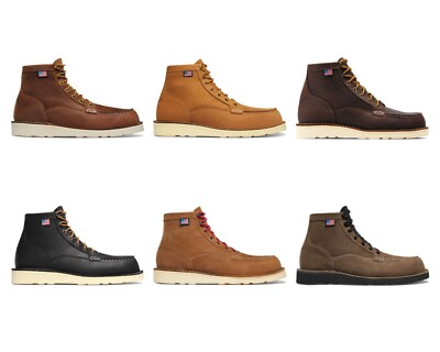 NEW Danner MEN's Bull Run Moc Toe Leather Work Boots