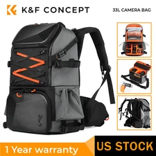 K&F Concept Super Large Camera Backpack Bag 33L for 17" Laptop DSLR SLR Cameras