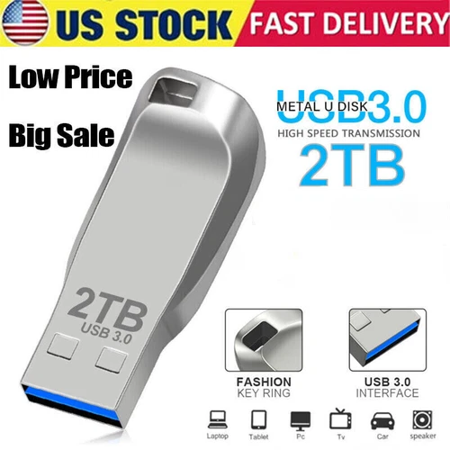 2-Pack 2TB USB 3.0 Flash Drive Thumb Drive Memory Stick for PC Laptop Storage - Picture 3 of 10