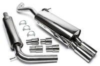 Edelstahl SPORTAUSPUFF-ANLAGE Abe Vw Polo 5 9N 2X76Mm