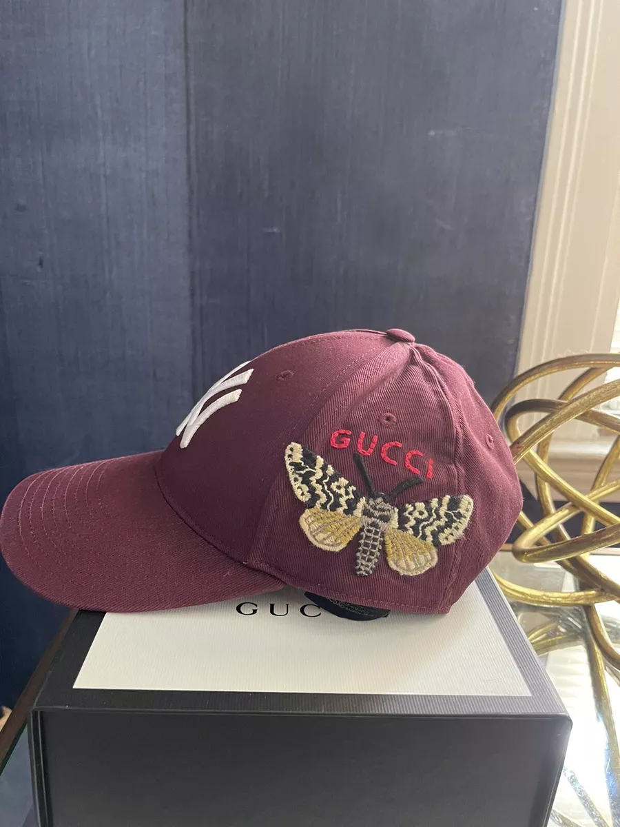 GUCCI NY Yankees Hat Moth Butterfly Cap $530 eBay