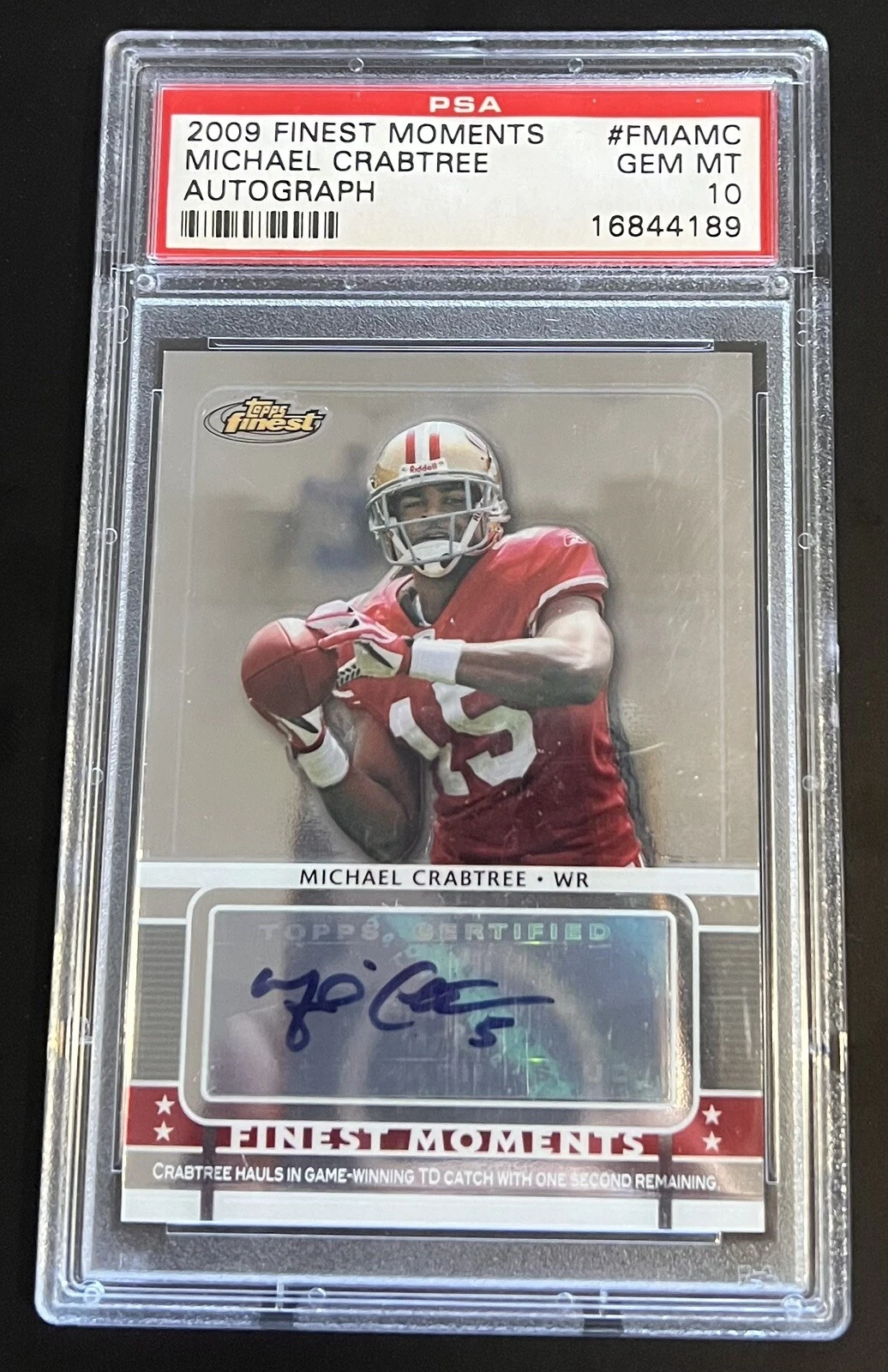 Michael Crabtree Finest Moments Autograph #FMAMC Base