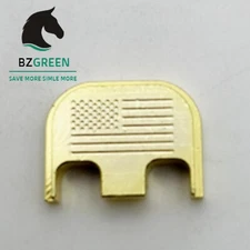 Slide/Upper Cover Back Plate fit Glock Gen 1-5 American Flag CNC Gold Color