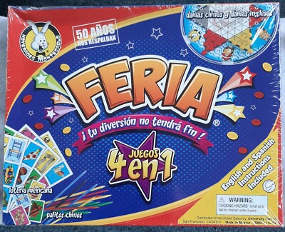 University Games Feria 4 In 1 Ages 6 2 To 6 Players English Spanish Instruc Ebay