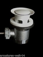 Ablaufgarnitur, Excenter Mit ÜBerlauf FüR Waschbecken, 1 1 /4 Zoll Weiss