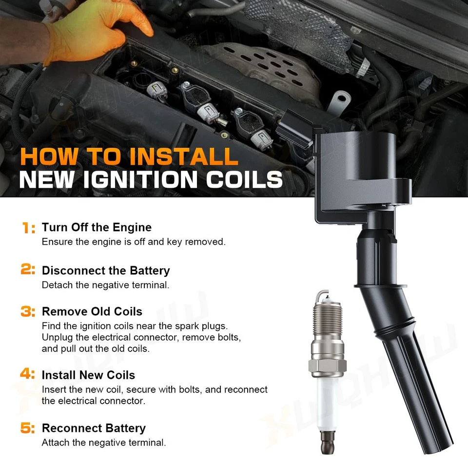 Bobina de encendido 8 piezas DG508 para Mercury Mountaineer Grand Marquis 4,6 L V8 1998-2011 Foto 4 de 4