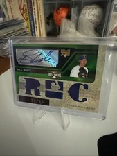 2008 Topps Triple Threads - Triple Relic Autograph Bill White #160 Emerald /50