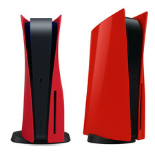 Fiery Red PS5 Cover Plates for Playstation 5 Disk Edition, Replacement Shell