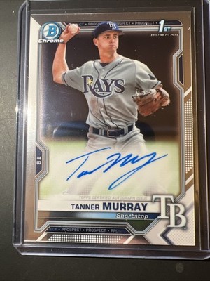 2021 Bowman Chrome 1st Autograph Tanner Murray Rays/White Sox Rookie Auto RC (B)