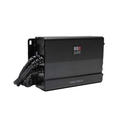 MB Quart Marine Powersports Nautic 4 Channel 320 Watt Class D Amplifier, Black