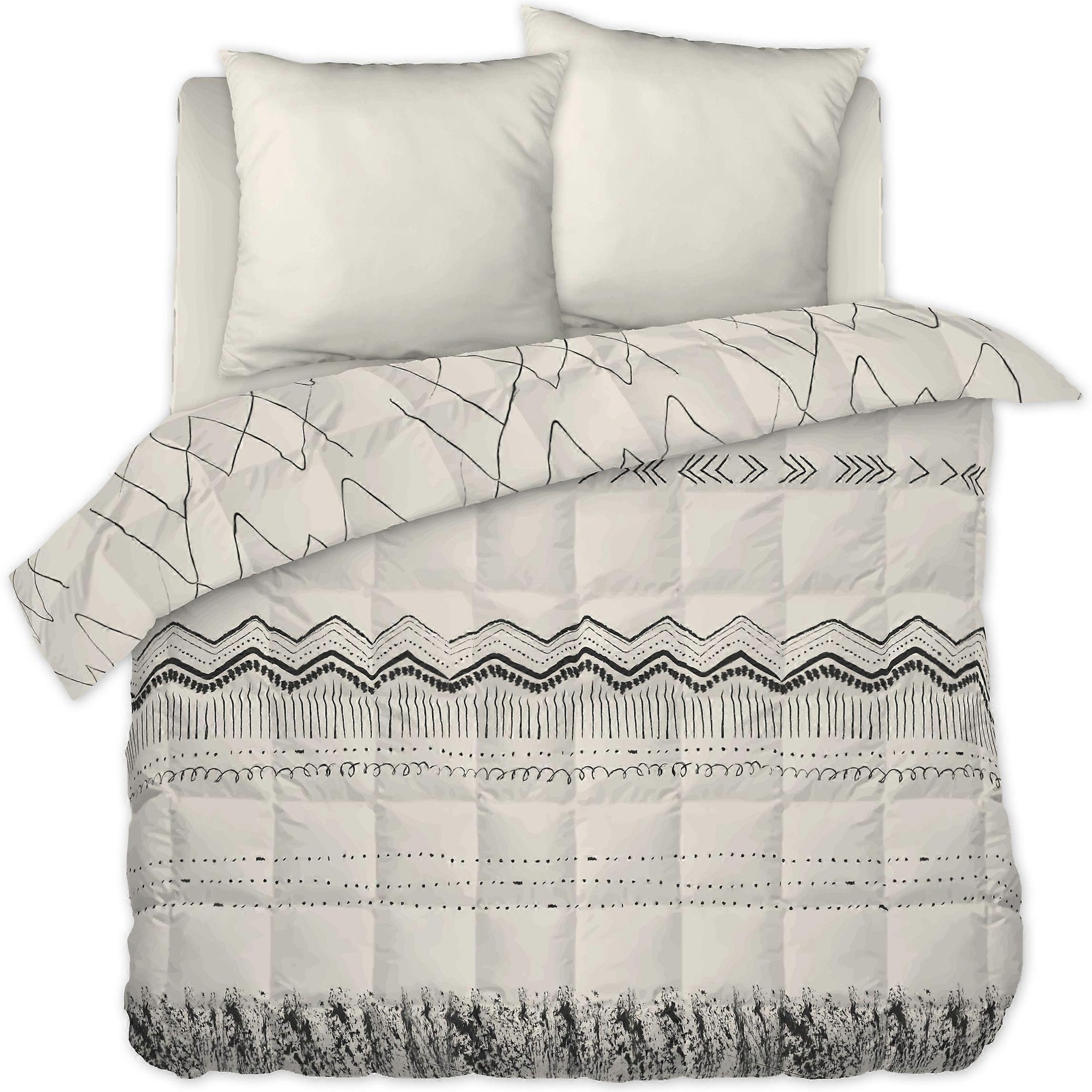 Couette imprimée 240x260 cm en coton style Berbere pour une chambre parentale cocooning