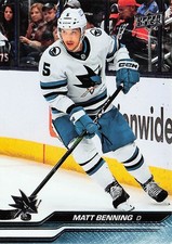 2023-24 Upper Deck #148 Matt Benning San Jose Sharks