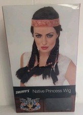 Smiffys Native Princess Black Wig A03