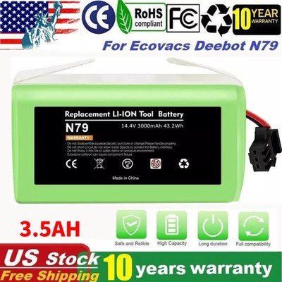 For RoboVac 14.4V 3.0AH Li-Ion battery 11S MAX/ Ecovacs Deebot N79S N79 DN622 ..