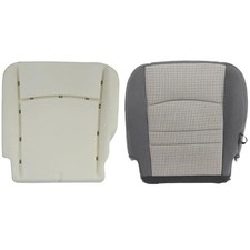 Driver Side Bottom Lower Replacement Cloth Seat Cover Gray and Driver Bottom