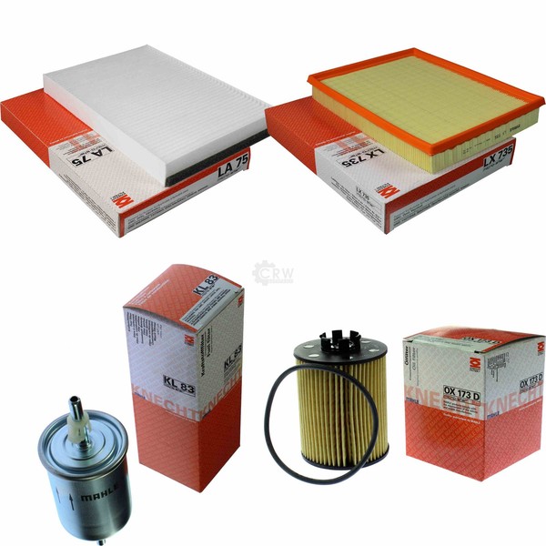 Mahle Kraftstofffilter KL 83 Innenraum LA 75 Luftfilter LX 735 ÖLfilter OX 173D-image