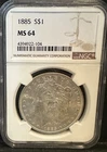 1885 Morgan Dollar NGC Certified MS64
