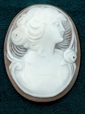 Excellent Beautiful Antique Loose Carved Oval Shell Cameo: 1.5" x 1.1"