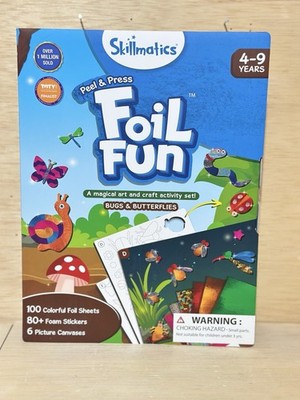 Skillmatics Foil Fun Bugs & Butterflies SKILL- 100 Sheets 80+ Foam Stickers