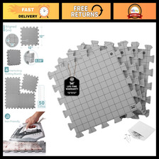 Interlocking Blocking Mats 12"x12" - 4 Pack for Knitting  Crochet  50 T-Pins