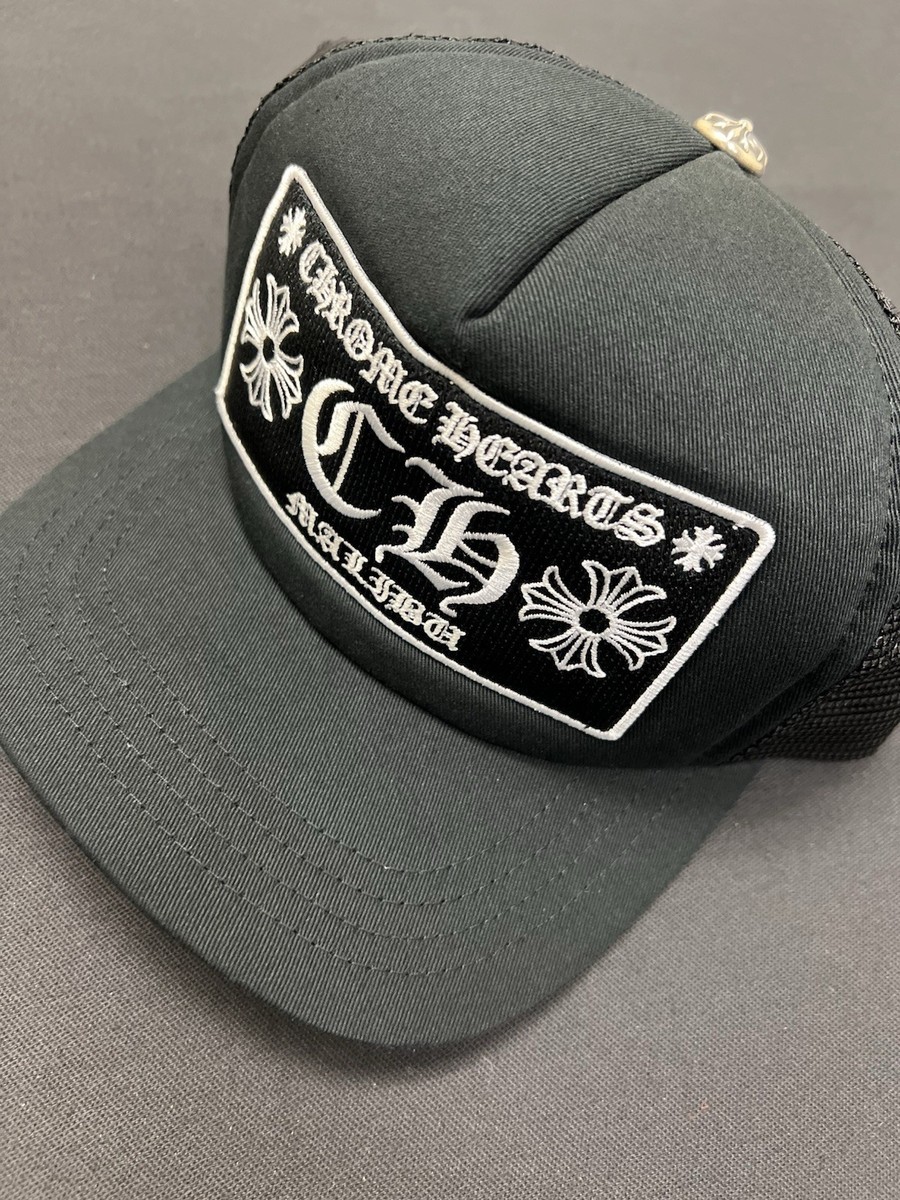 CHROME HEARTS CH TRUCKER SNAPBACK HAT CAP BLACK | eBay