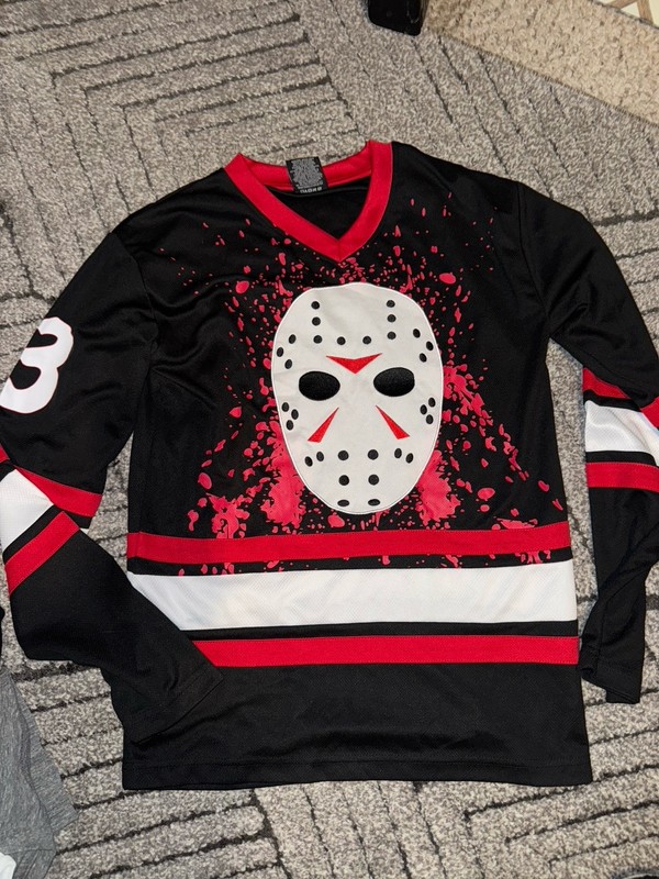Friday the 13th Jason Vorhees hockey jersey size XS 100% polyester