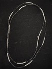 Sterling Silver ~2MM Wide Beaded Quartz & Black Onyx Necklace 36" — photo 4