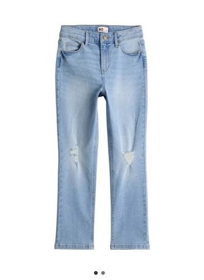 SO Goods for Life Girls Straight Leg Ankle Jeans, Size 6