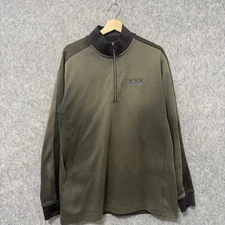 Nike Golf Dri-Fit Quarter Zip Pullover Men’s Sz L Olive Green APEX Motor Club