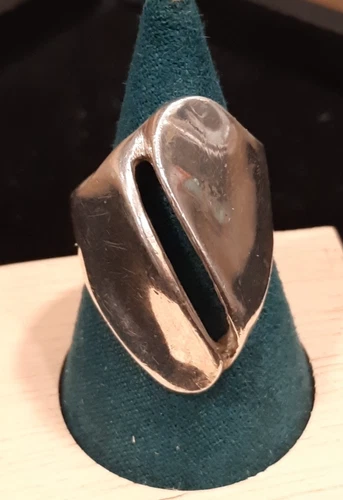 VTG Sterling Silver - MEXICO Modernist Pointed Statement Ring Size 9 - 16g