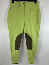 New Georg Schumacher Jodphurs Ladies Size 26L Lime Green Horse Riding Equestrian