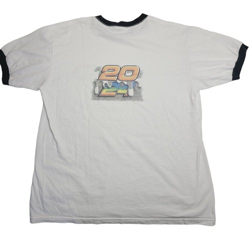 Vintage Tony Stewart Jeff Gordon Rival T-Shirt Y2K #14 Anvil Size Large White