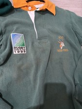 80s 90s Vintage South Africa Rugby Jersey Longsleeve Shirt Size S / 36 Stains