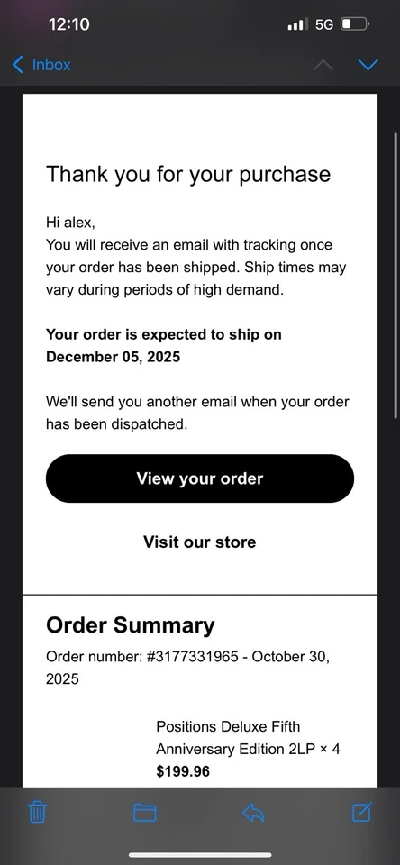 Ariana Grande Positions Deluxe (5th Anniversary) Periwinkle Vinyl *PRESALE* ✨ - Image 2 of 2