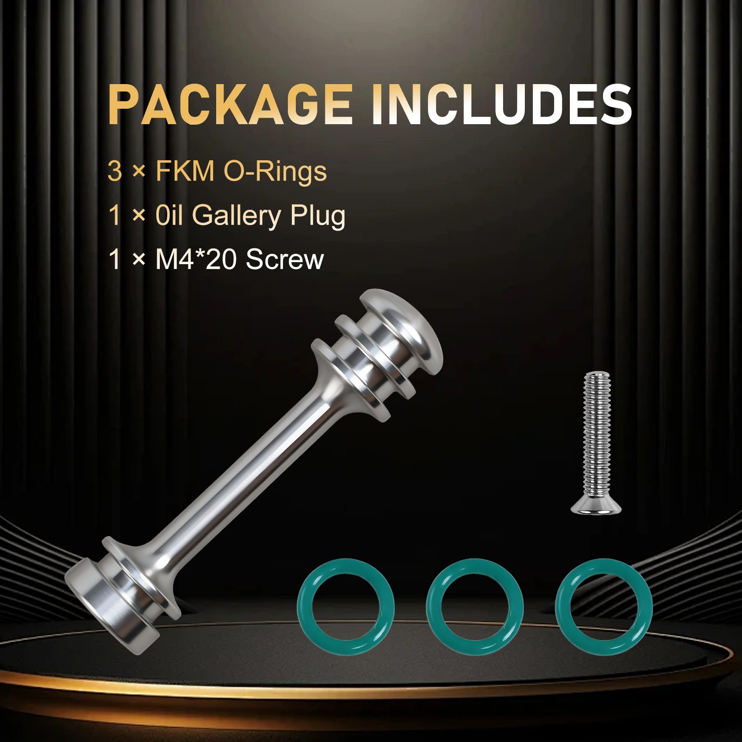 1pc Upgrade Oil Restrictor Galley Plug Barbell&ensp;for GM Gen III & IV LS V8 Engine
