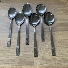 Vintage Cutlery/Flatware Stainless Steel – Custom Craft Spoons Mixed Bundle x 6