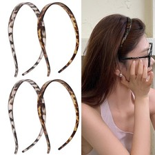 4 pcs Ergonomic Leopard Print Headbands, 2 1 Count Pack of 4 , mixcolor