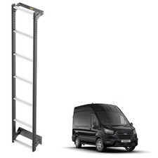 Ford Transit Rear Door Ladder for 2014+ H3 Roof Rack Access 7 Bars Van Guard