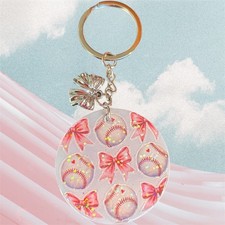 Handmade Personalized Sports Keychain. Custom Name/Number