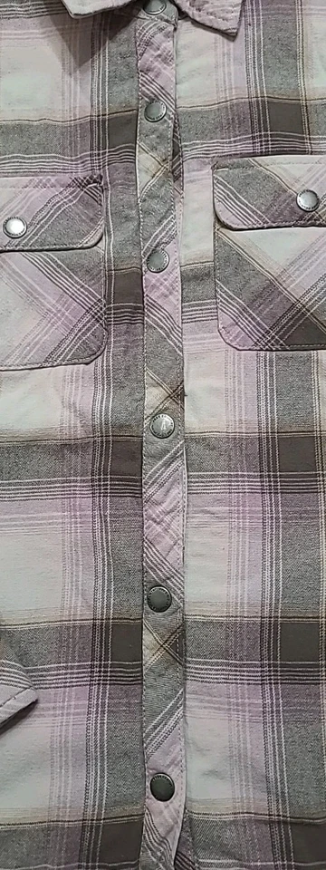 Chaqueta de franela a cuadros de piel sintética mediana gruesa Free Country para mujer manga larga  Foto 3 de 4