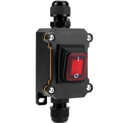 Inline-Kabelschalter 12-24V 30A DPST mit Kontrollleuchte