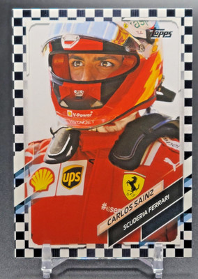 2021 Formula 1 Topps Flagship Carlos Sainz #54 Checkered Flag F1