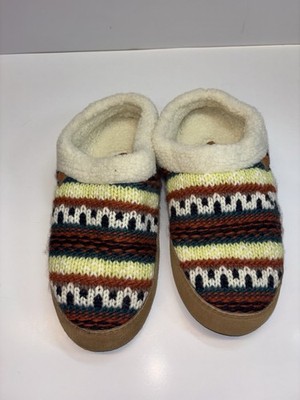 Acorn Women's Sz 8/9 Multi Colored Mules Moc Slippers NEW So Cute & Comfy