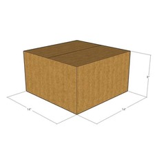 10 14x14x8 Kraft Brown Corrugated Shipping Boxes 32 ECT Single-Wall New