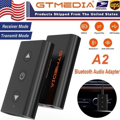 Bluetooth 5.0 Transmitter Receiver Wireless Audio 3.5mm Jack Aux Adapter 2 IN 1