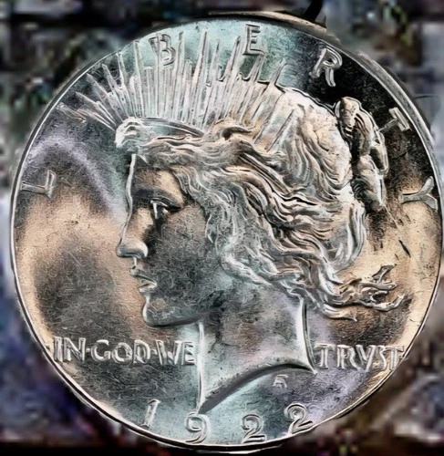 LUCKY STRIKE 1922 Peace Dollar Near GEM PROOF BLAZING $1 Silver Coin