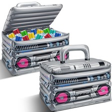 Gray Inflatable Boom Box Cooler 80s 90s Party Decorations Lightweight Retro S...