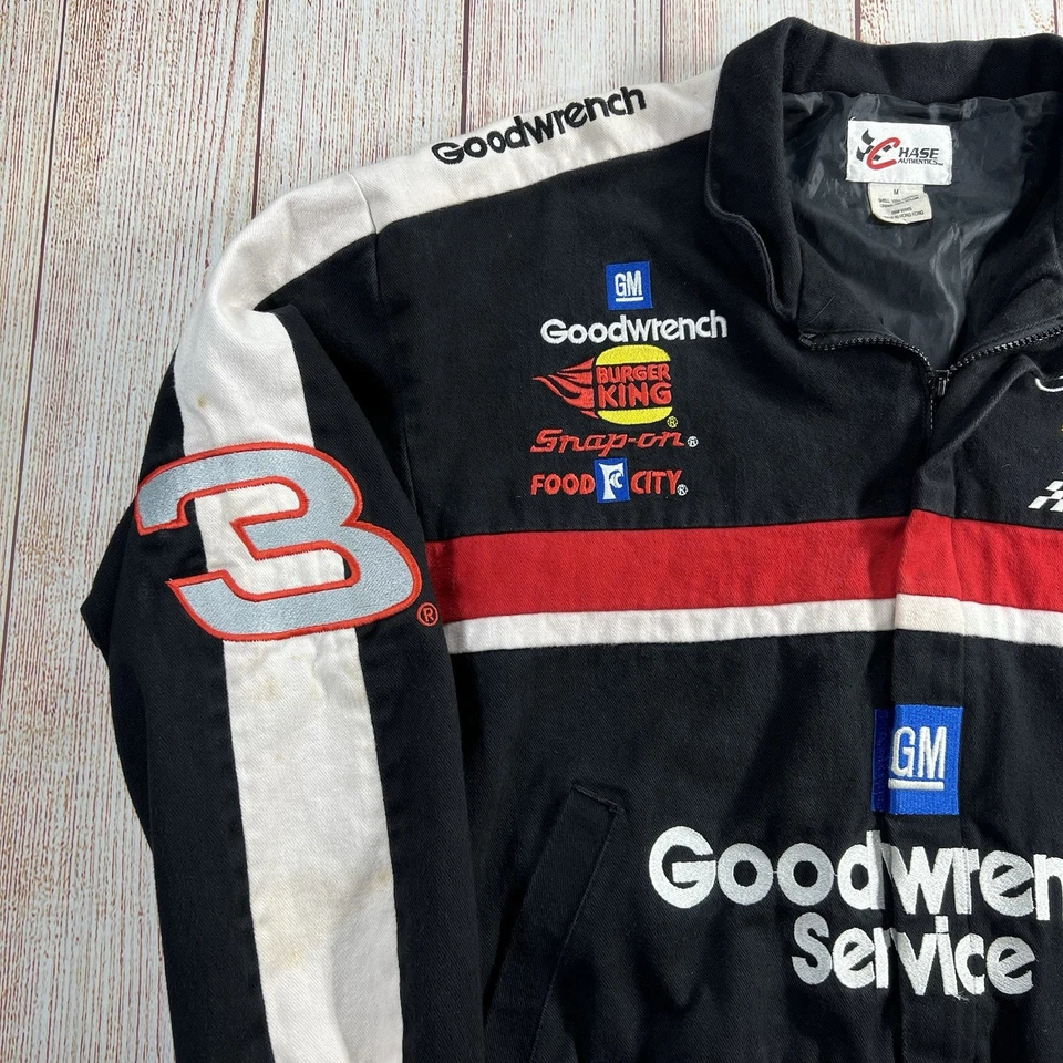 Dale Earnhardt Vintage Nascar Racing Jacket Adult Medium Chase Authentics Flaws - Image 3 of 4