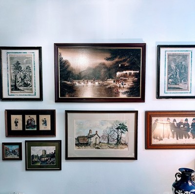 Original signiertes Tony Flanagan Liverpool Kunst Ölgemälde groß gerahmt Landschaft
